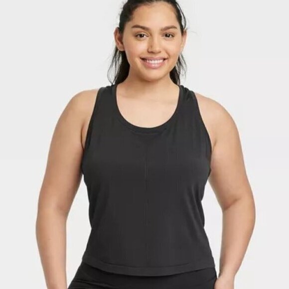 NWT All in Motion Seamless Racerback Tank - XL Black - Picture 1 of 6
